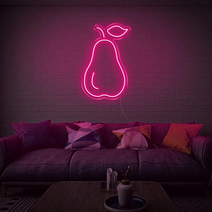 Green Pear-Shaped Led Neon Sign For Modern Living Room Decor | Shineneon