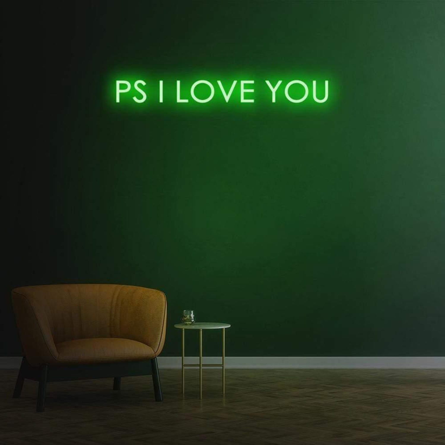 Green Ps I Love You Led Neon Sign For Modern Home Decor | Shineneon
