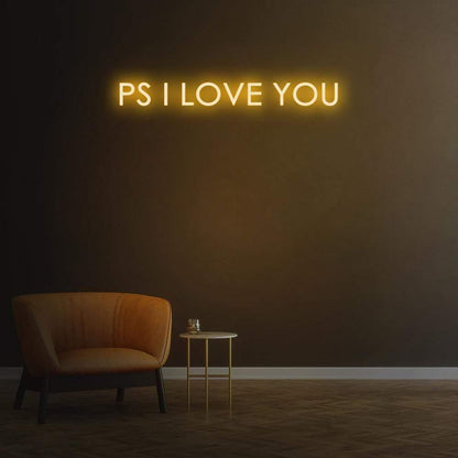 Green Ps I Love You Led Neon Sign For Modern Home Decor | Shineneon