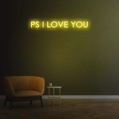 Green Ps I Love You Led Neon Sign For Modern Home Decor | Shineneon