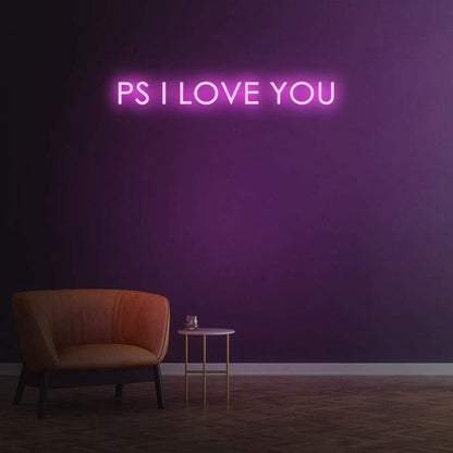Green Ps I Love You Led Neon Sign For Modern Home Decor | Shineneon