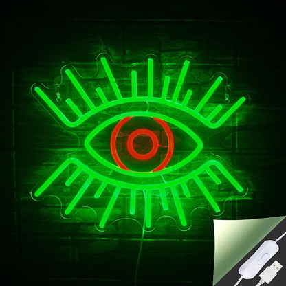 Green Red Eyes Design Led Neon Sign For Bar Club Home Decor | Shineneon
