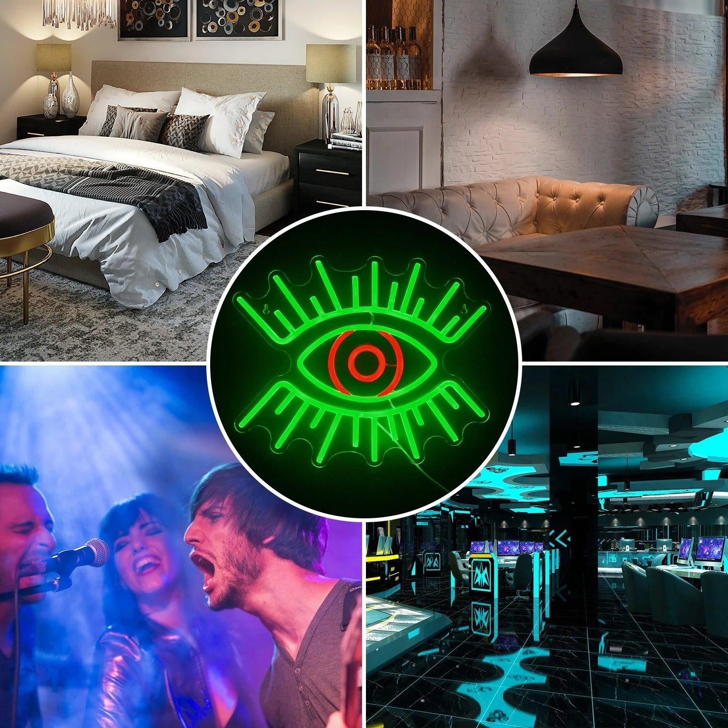 Green Red Eyes Design Led Neon Sign For Bar Club Home Decor | Shineneon
