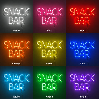 Green Snack Bar Neon Sign LED Neon Sign color grid