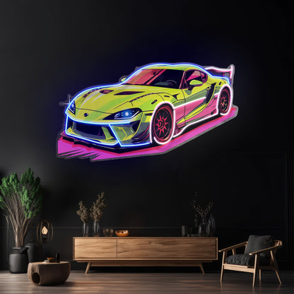 Green Sport Car Led Neon Sign Light Custom Led Signs - Shineneon