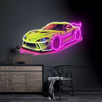 Green Sport Car Led Neon Sign Light Custom Led Signs - Shineneon