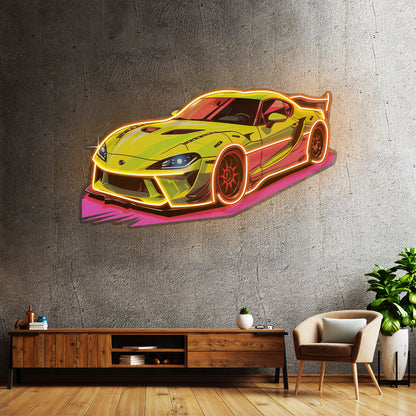 Green Sport Car Led Neon Sign Light Custom Led Signs