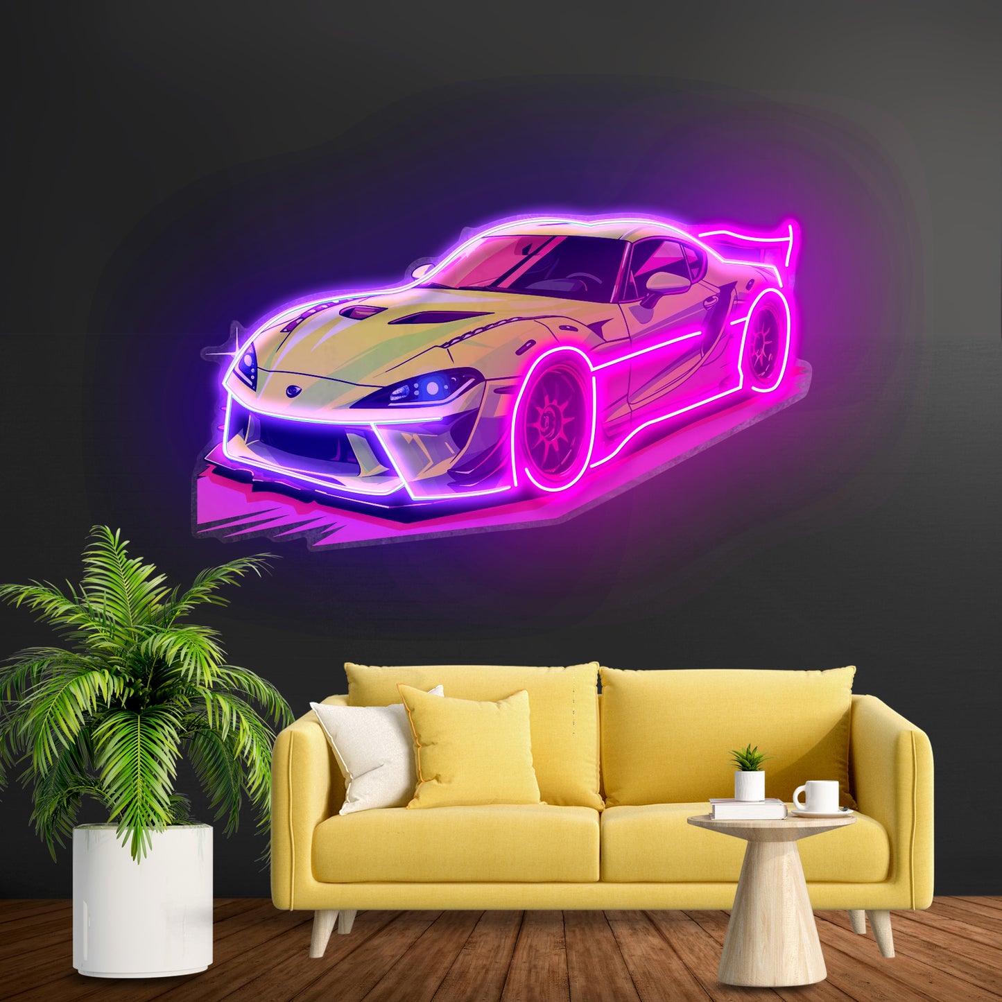 Green Sport Car Led Neon Sign Light Custom Led Signs