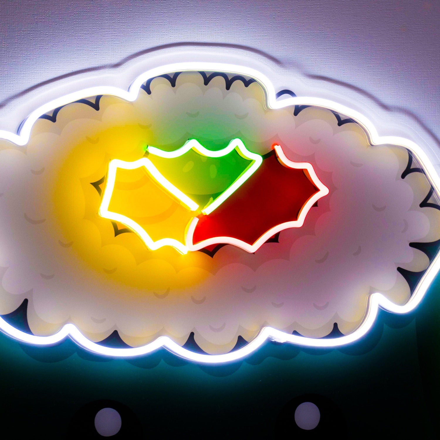 Green Sushi Cartoon Multicolor Uv Printed Led Neon Sign For Home Restaurant Decor | Shineneon