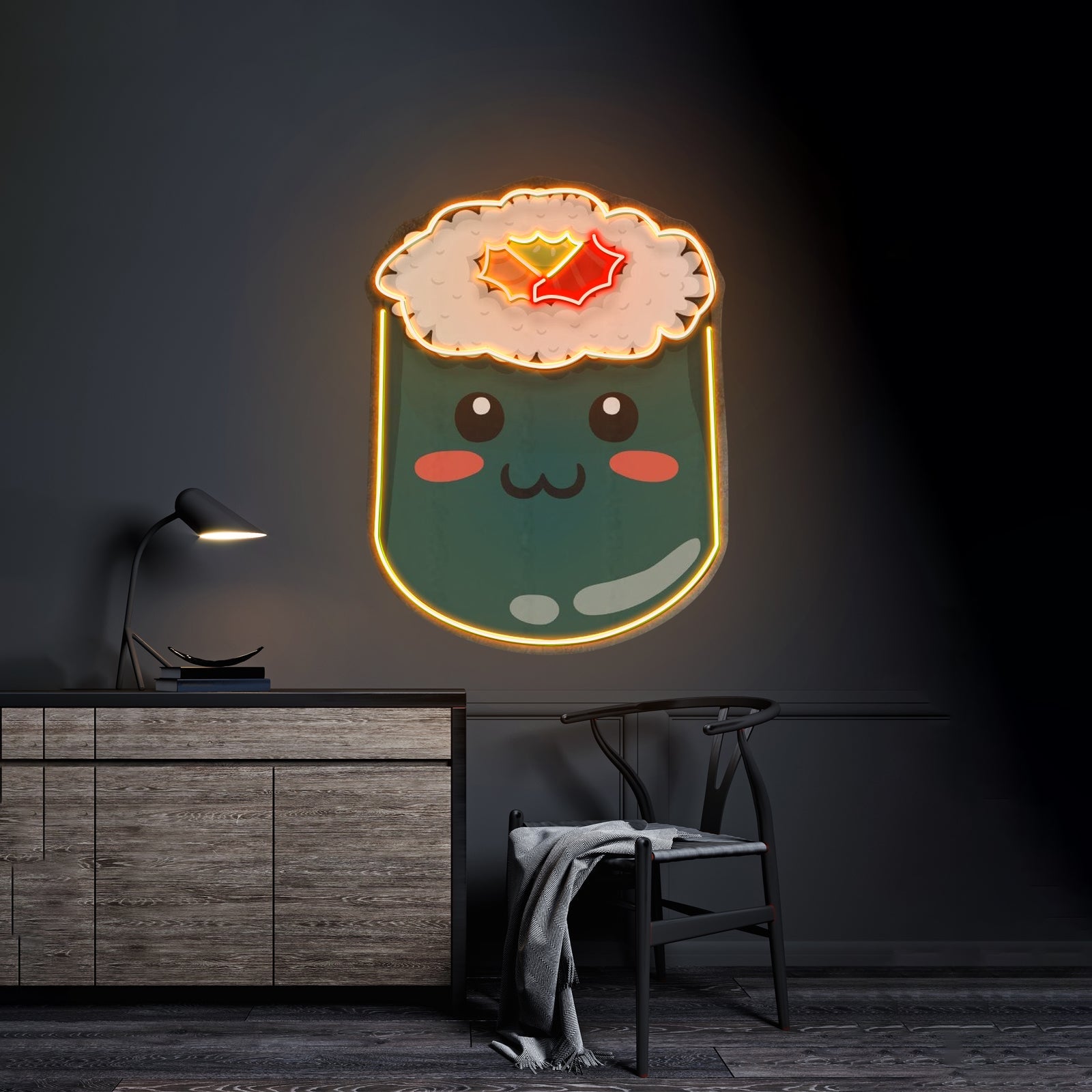 Green Sushi Custom Led Signs Artwork For Sale - Shineneon