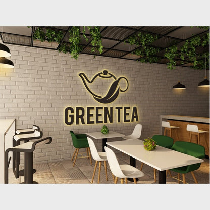 Green Tea 3D Backlit Channel Letters Led Light Sign - Shineneon