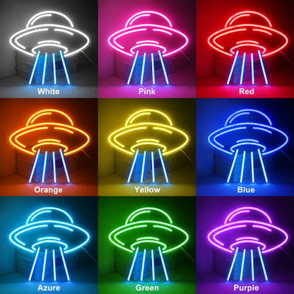 Green UFO Beam Neon Sign LED Neon Sign color grid