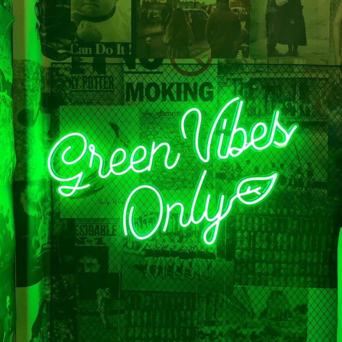 Green Vibes Only Led Sign Business Neon Sign - Shineneon