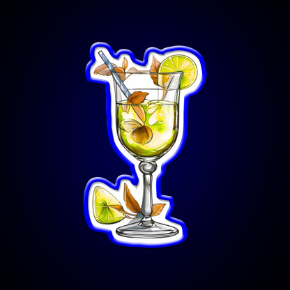 Green Vine Cocktail Glass Cocktail Bar Decor Led Neon Sign Rgb Color - LED neon sign view 5