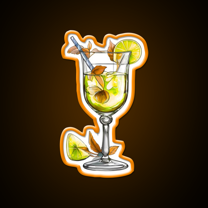 Green Vine Cocktail Glass Cocktail Bar Decor Led Neon Sign Rgb Color - LED neon sign view 6