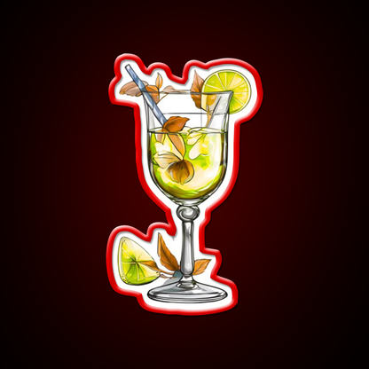 Green Vine Cocktail Glass Cocktail Bar Decor Led Neon Sign Rgb Color - LED neon sign view 10