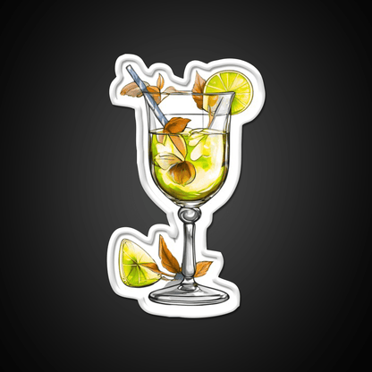 Green Vine Cocktail Glass Cocktail Bar Decor Led Neon Sign Rgb Color - Shineneon