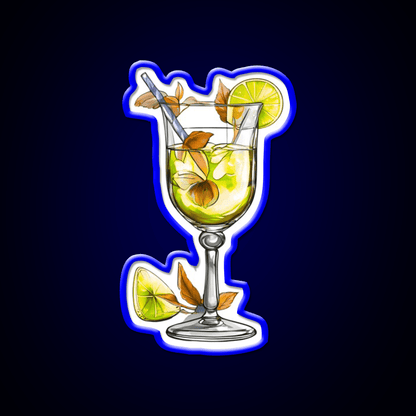 Green Vine Cocktail Glass Cocktail Bar Decor Led Neon Sign Rgb Color - Shineneon