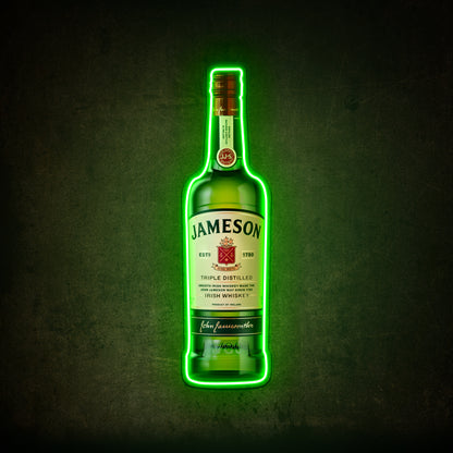 Jameson Whiskey USB LED Neon Sign Bar Decor Man Cave Home Wall Art