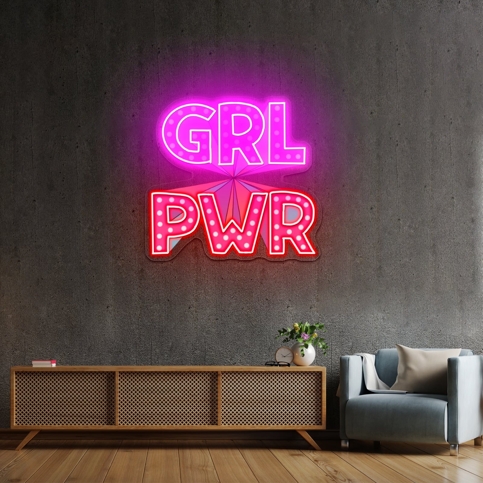 Gri Pwr Neon Signs For Bedroom