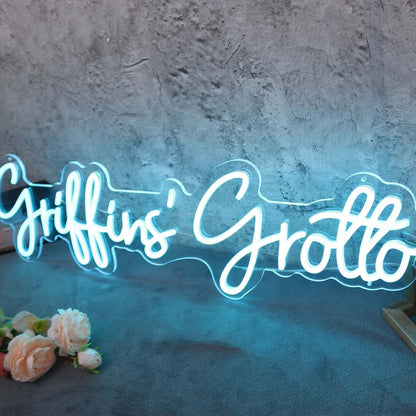 Griffins Grotto Blue Led Neon Sign - Shineneon
