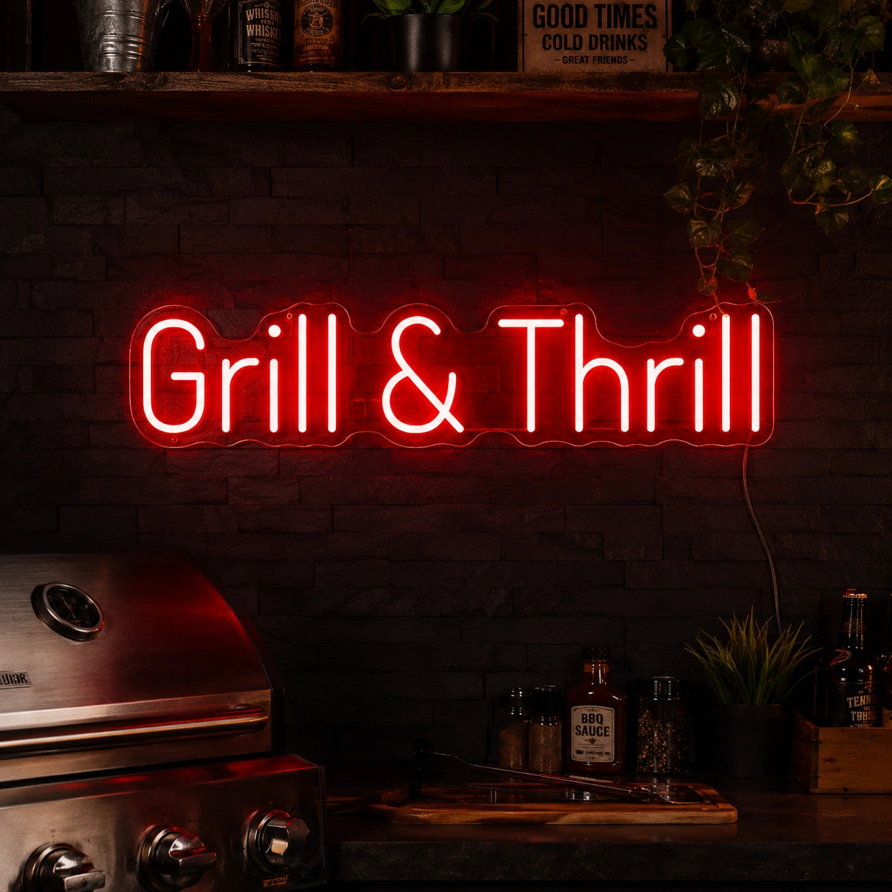 Grill And Thrill Neon Sign LED Neon Sign high-converting product image