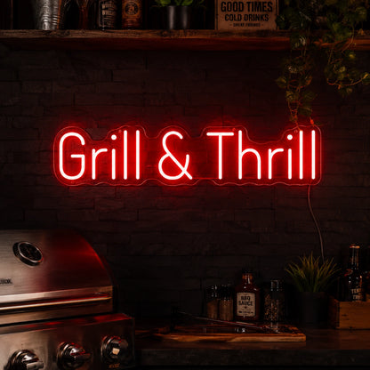 Grill And Thrill Neon Sign LED Neon Sign high-converting product image