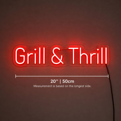 Grill And Thrill Neon Sign LED Neon Sign size image