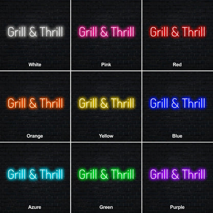 Grill And Thrill Neon Sign LED Neon Sign color grid