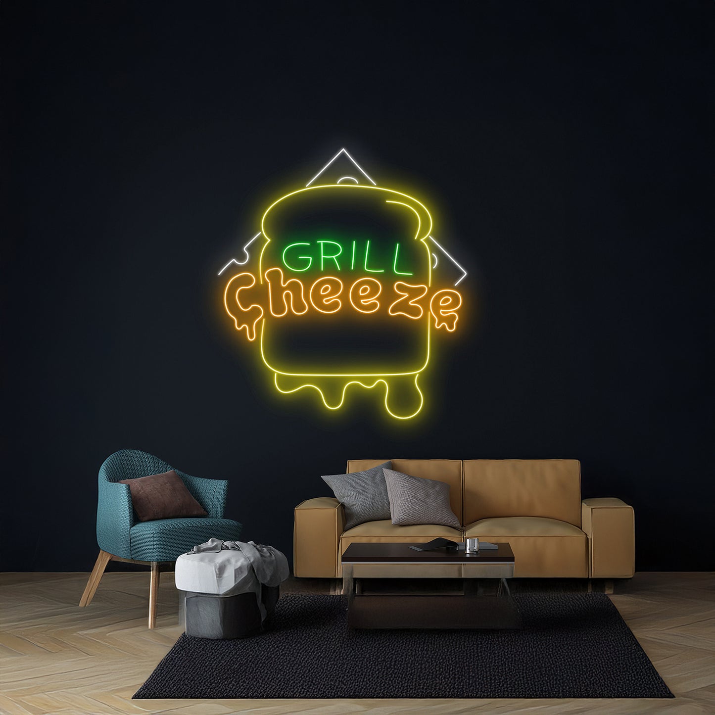 Grill Cheese Sandwich Neon Sign