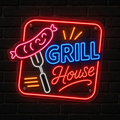 Grill House BBQ LED Neon Sign main product image
