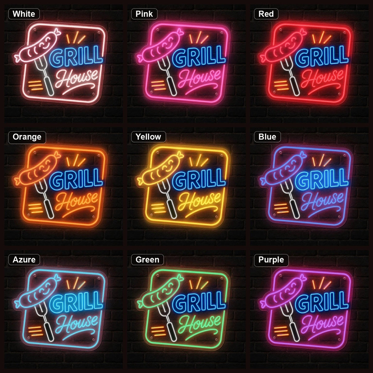 Grill House BBQ LED Neon Sign - Shineneon