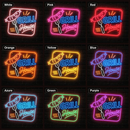 Grill House BBQ LED Neon Sign - Shineneon