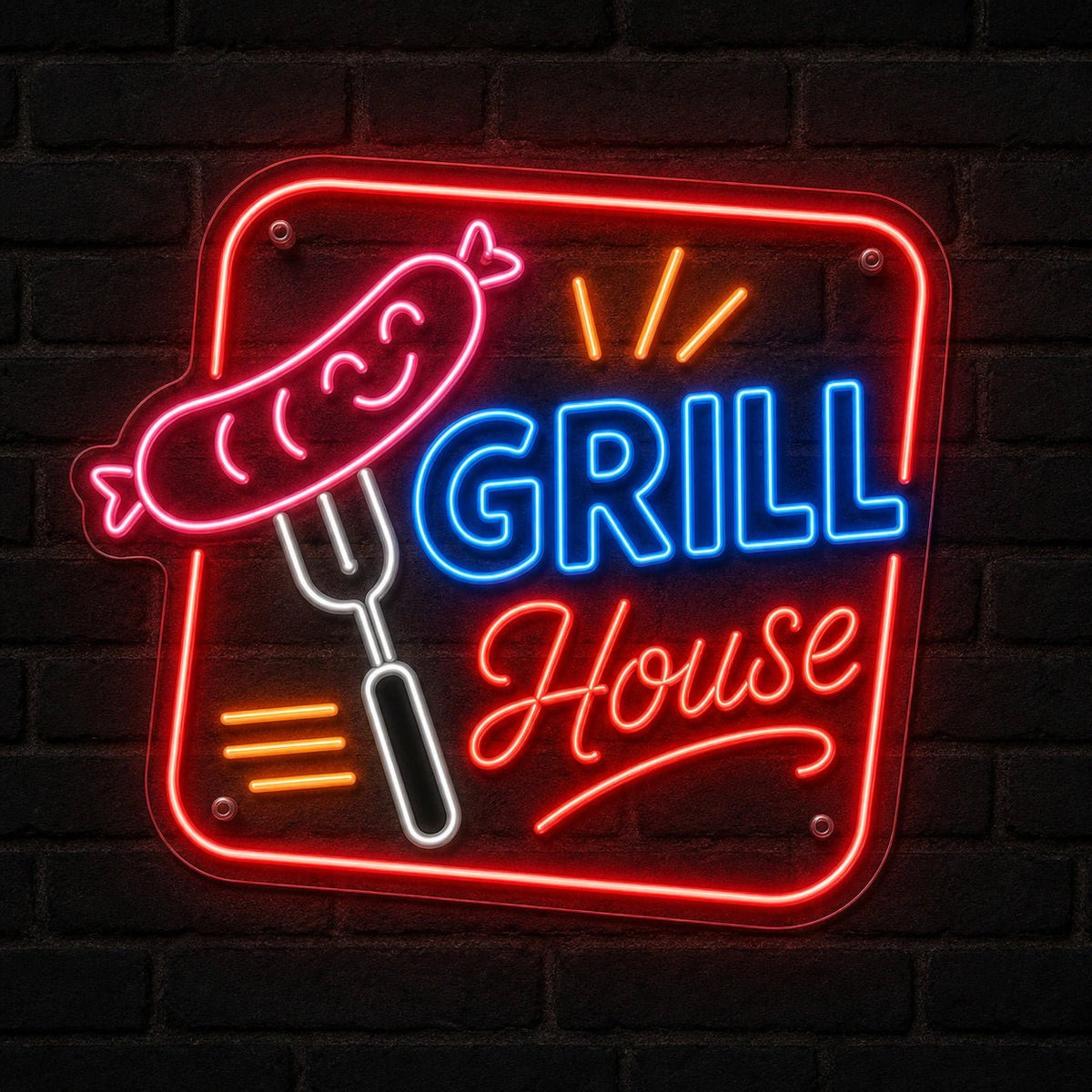 Grill House BBQ LED Neon Sign - Shineneon
