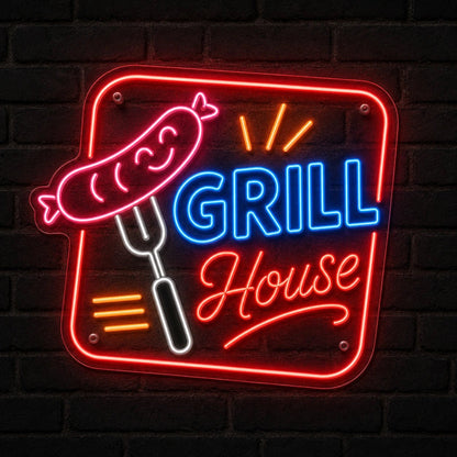 Grill House BBQ LED Neon Sign - Shineneon