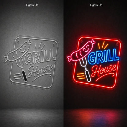 Grill House BBQ LED Neon Sign Garage Neon Sign - Shineneon