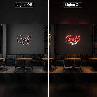 Grill Script LED Neon Sign Garage Neon Sign - Shineneon