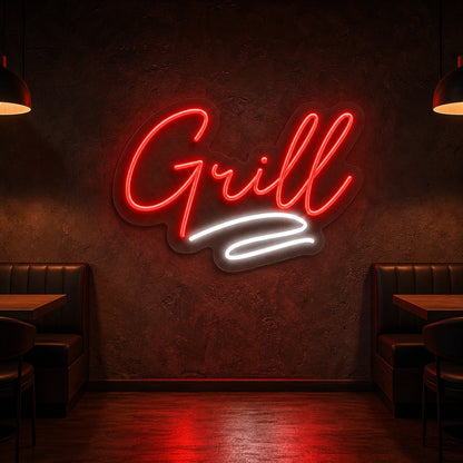 Grill Script LED Neon Sign Man Cave Neon Sign high-converting product image