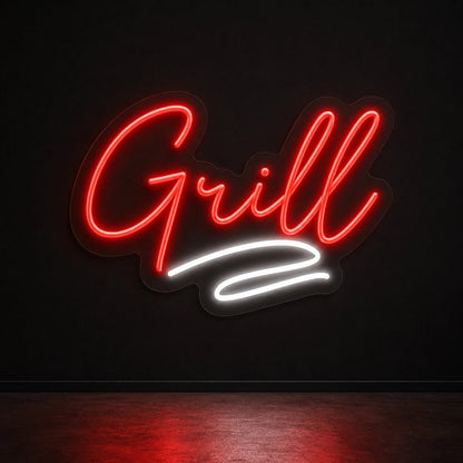 Grill Script LED Neon Sign Man Cave Neon Sign - Shineneon
