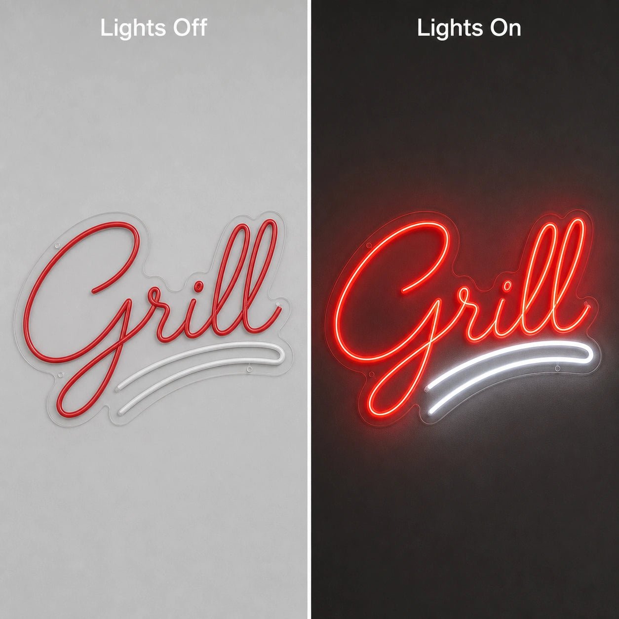 Grill Script LED Neon Sign Man Cave Neon Sign - Shineneon