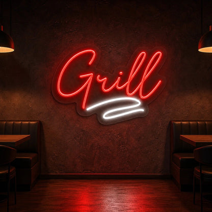Grill Script LED Neon Sign Man Cave Neon Sign - Shineneon
