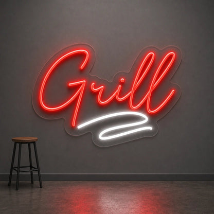 Grill Script LED Neon Sign Man Cave Neon Sign - Shineneon