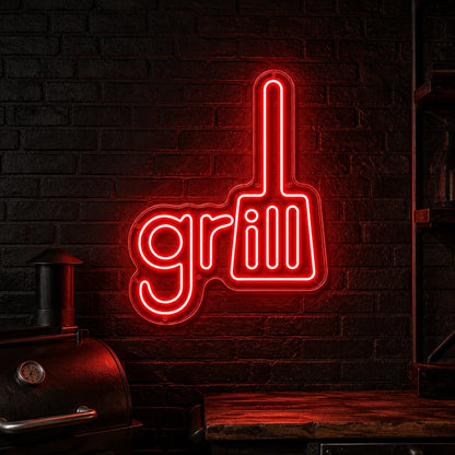 Grill Spatula LED Neon Sign high-converting product image