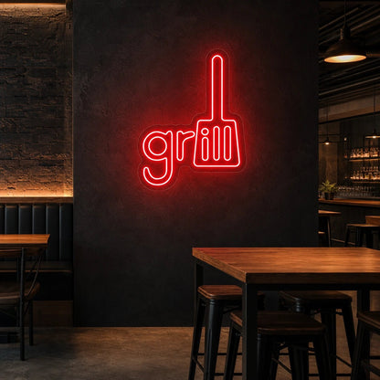 Grill Spatula LED Neon Sign Garage Neon Sign - Shineneon