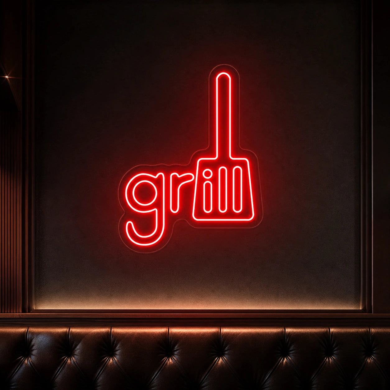 Grill Spatula LED Neon Sign Home Garage Wall Decoration high-converting product image