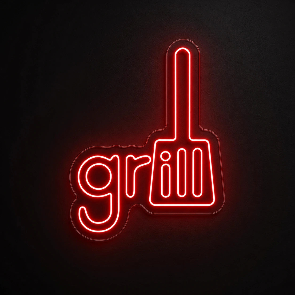 Grill Spatula LED Neon Sign Home Garage Wall Decoration main product image
