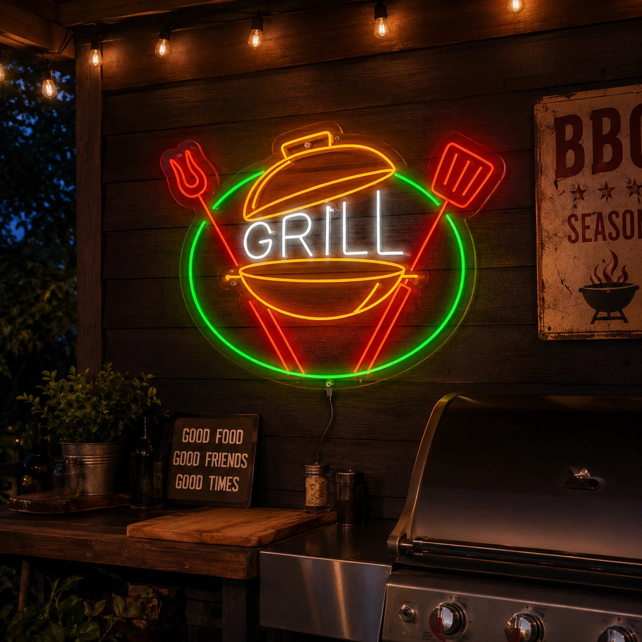 Grill Spatulas Neon Sign LED Neon Sign real lifestyle scene
