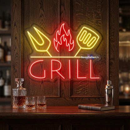 Grill Wall Decor LED Neon Sign - 02 High-Converting Product Image
