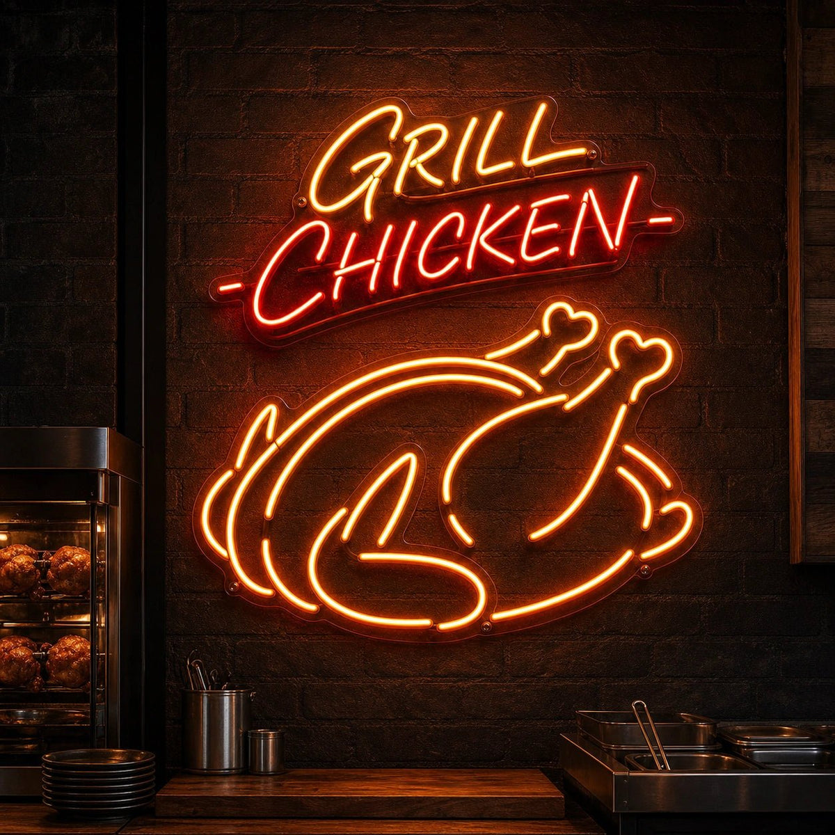 Grilled Chicken LED Neon Sign - Shineneon