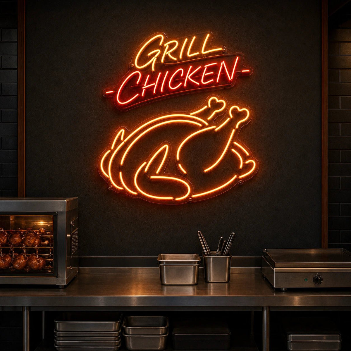 Grilled Chicken LED Neon Sign - Shineneon